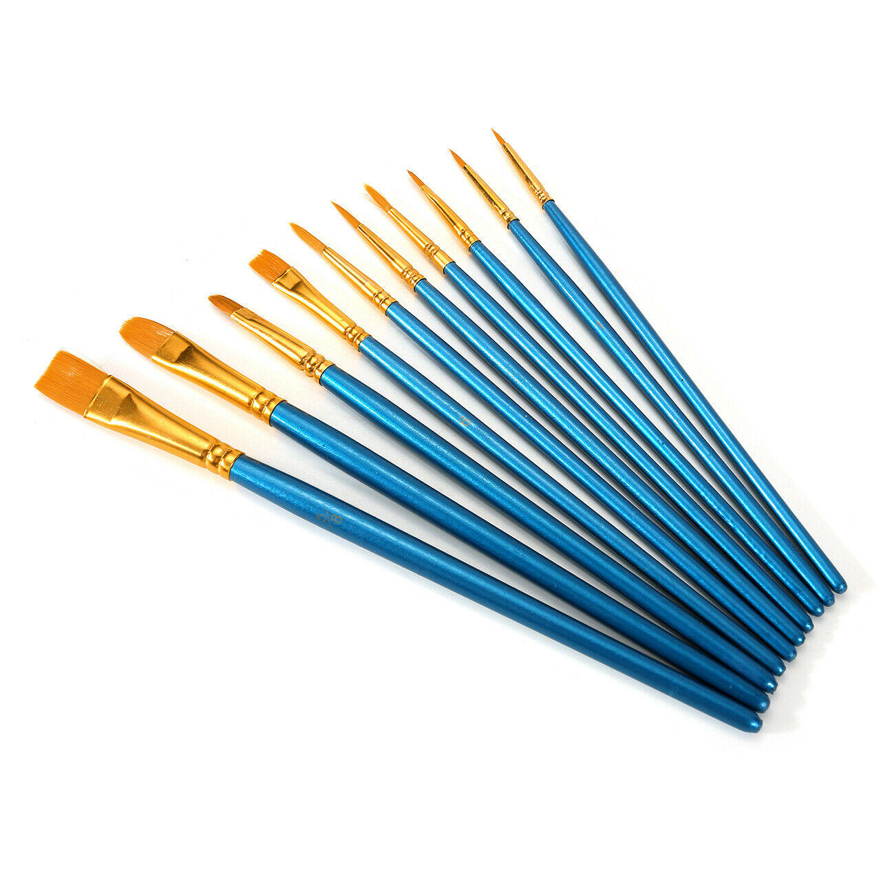 

10Pcs Nylon Hair Artist Paint Brushes Set Kit Lot Oil Watercolour Art Oil Acrylic Painting Brush Pens Craft