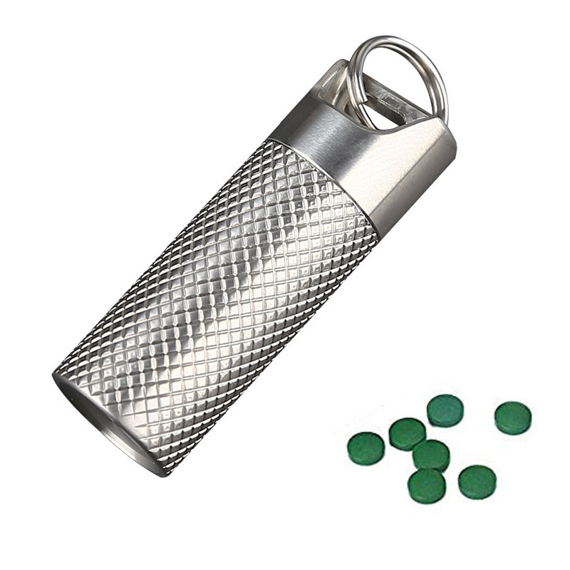 IPRee® EDC Mini Vodotěsný Pilulový Pouzdro, Těsněné Titanové Uložné Nádrže Držák, Pro Venkovní Kempování