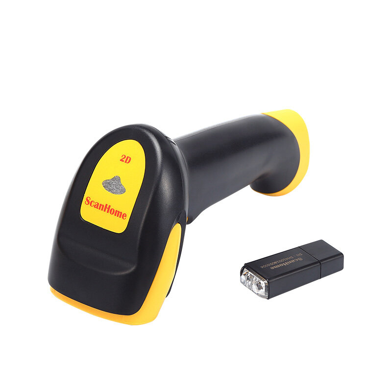 ScanHome SH-4100 Wireless Handheld 1D/2D/QR Codes Barcode Scanner with USB RS232 Interface for Resta