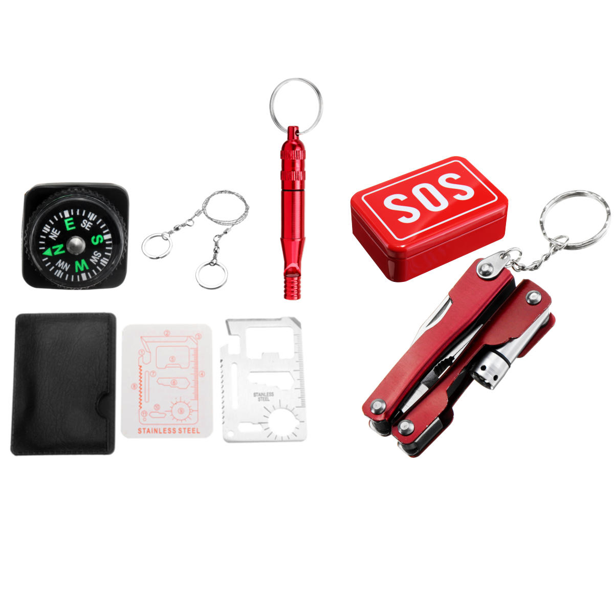 Açık SOS Acil Survival Aletler Kit Ev Ofis için Dişli Araba Bot Kampçılık Yürüyüş Seyahat veya Maceraları 216/45/39/6 ADET