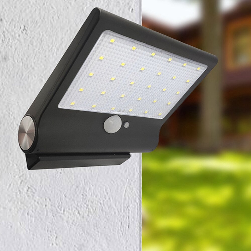 Zonne-energie 30 LED PIR Motion Sesnor Waterdichte straatbeveiligingslamp Wandlamp met magneetvoet v
