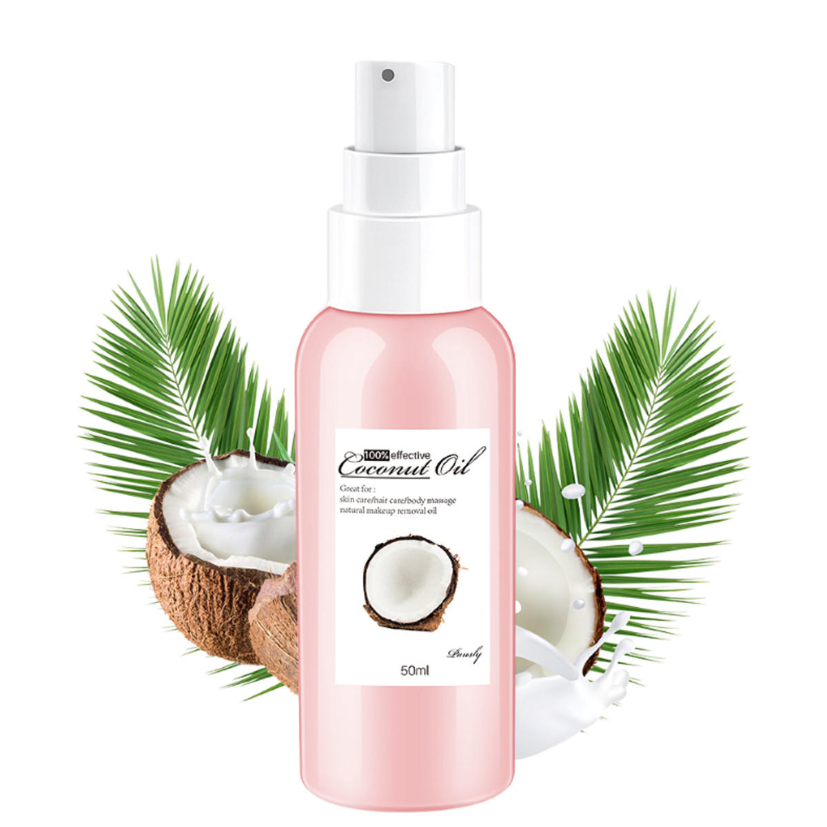 50 ml Natuurlijke organische kokosolie Lichaam Gezicht Make-up Remover Massage Ontspanning Olie