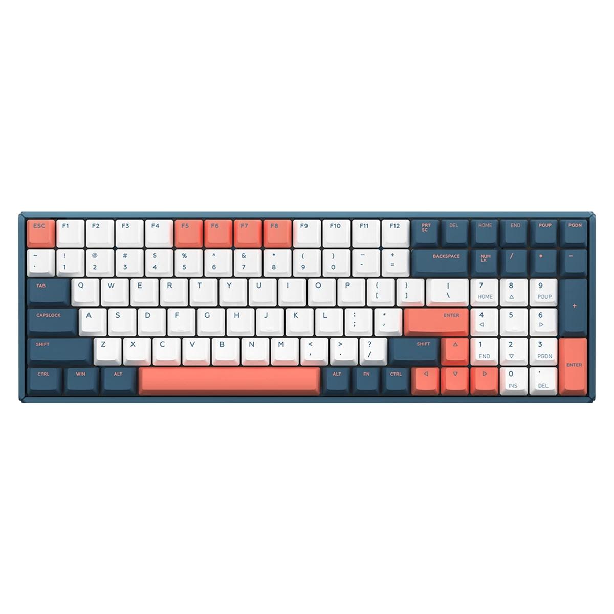 

iQunix F96 Coral Sea 100 Keys 96% Layout NKRO USB Wired Cherry MX Switch PBT Keycaps RGB Mechanical Gaming Keyboard for