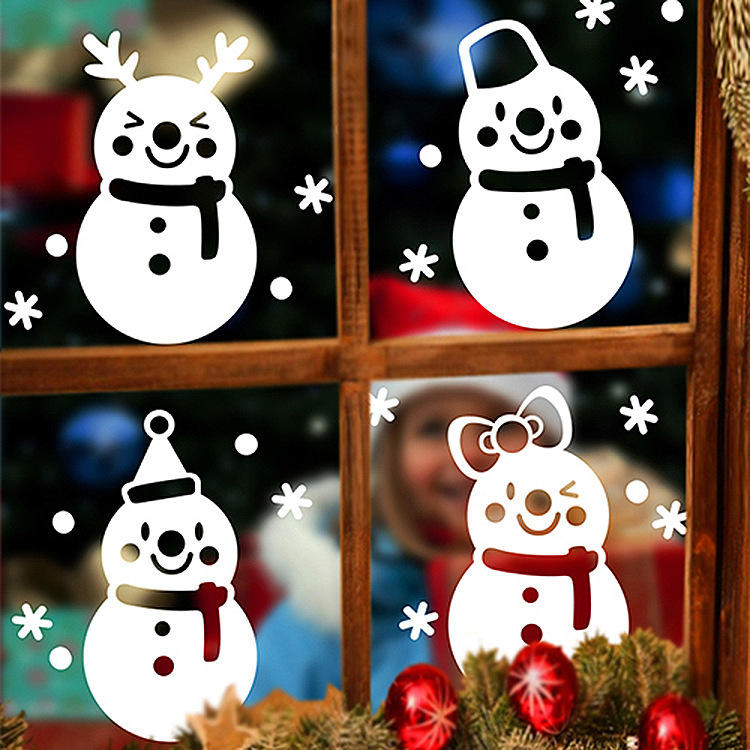 Miico DLX9206 Christmas Sticker Window Snowman Pattern Wall Stickers For Room Decoration