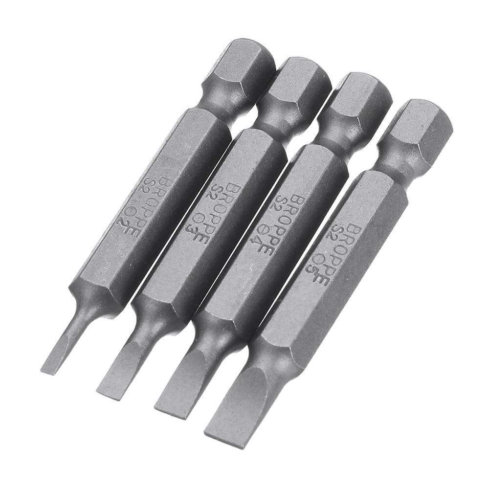 BROPPE 10Pcs Magnetic Slotted Screwdriver Bits SL2/SL3/SL4/SL5/SL6 1/4 Inch Hex Shank Screwdriver Set