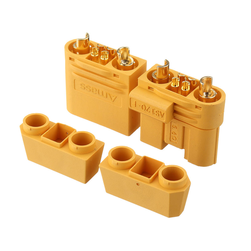 

1Pair Amass AS120 Male/Female Plug Connector Resistance Adapter Plug for RC Model FPV Racing Drone Lipo Battery