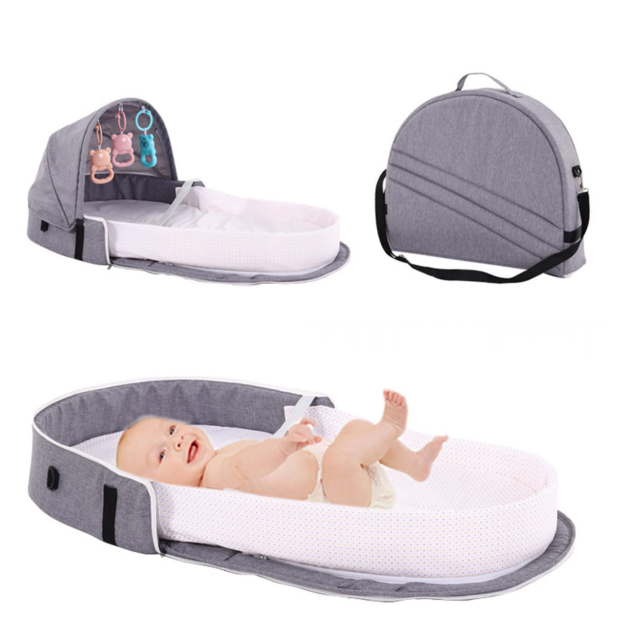 IPree® Baby Składane łóżko Niemowlę Moskitiery Namiot Travel Portable Przenośne łóżeczko