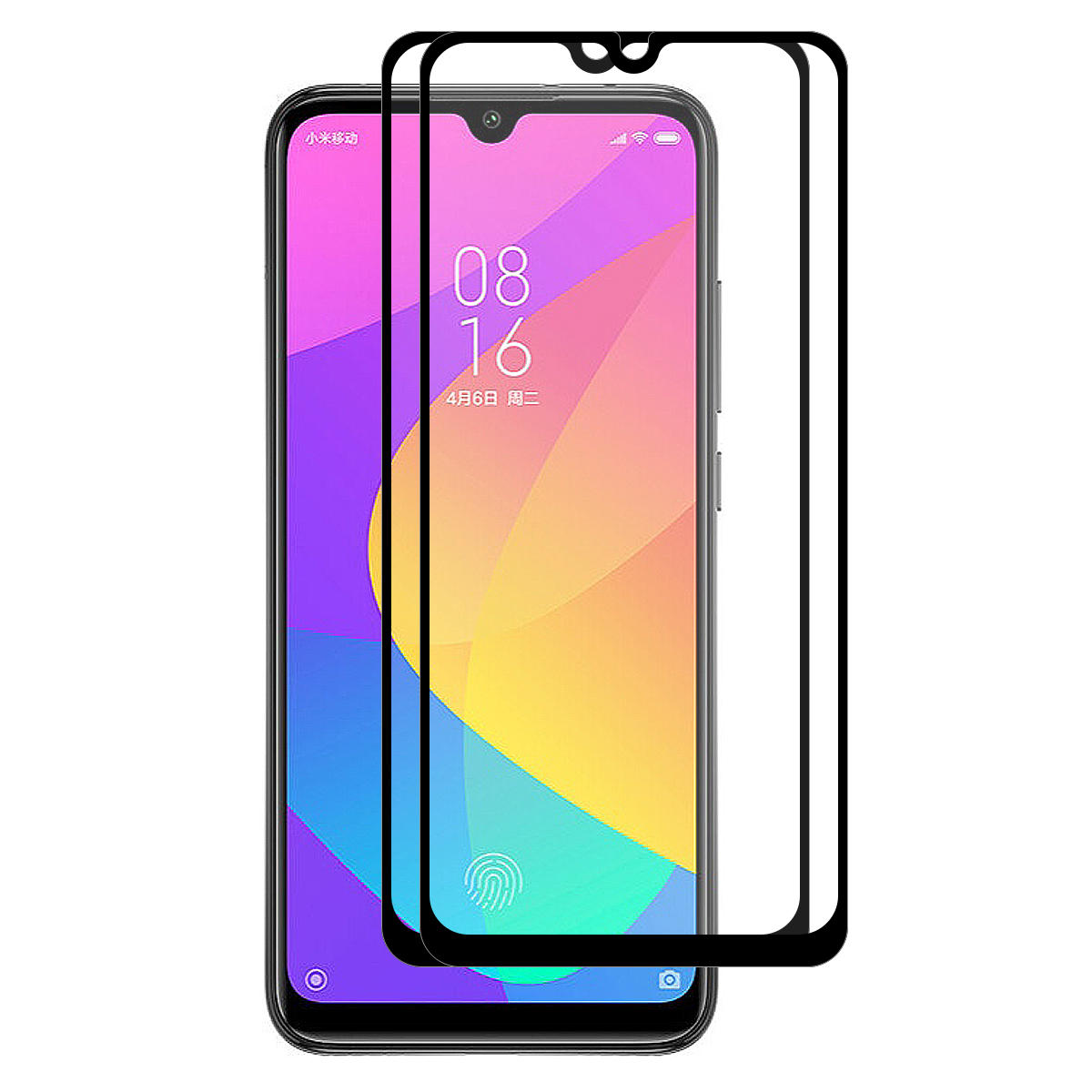 2PCS Enkay 0.26mm 9 Hardness 3D Curved Full Glue Tempered Glass Screen Protector for Xiaomi Mi A3 / 