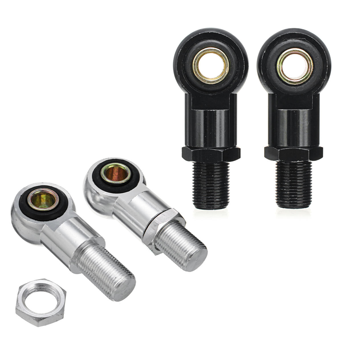 1 Pair 10mm Eye Adapter Eye End For Motorcycle Scooter Shock Absorber Sliver