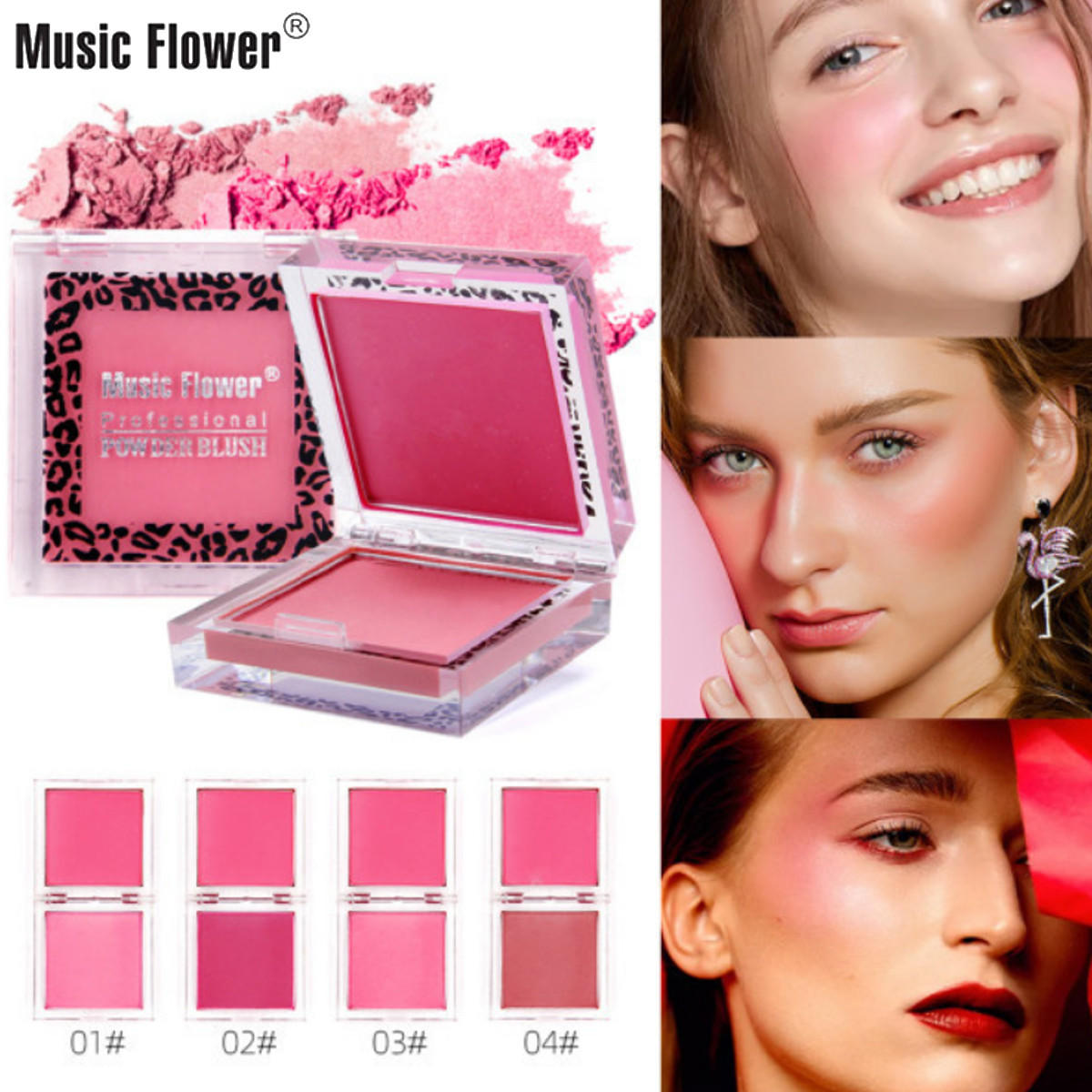 

Mekeup Blush Powder Palette Long-lasting Brighten Face Blush