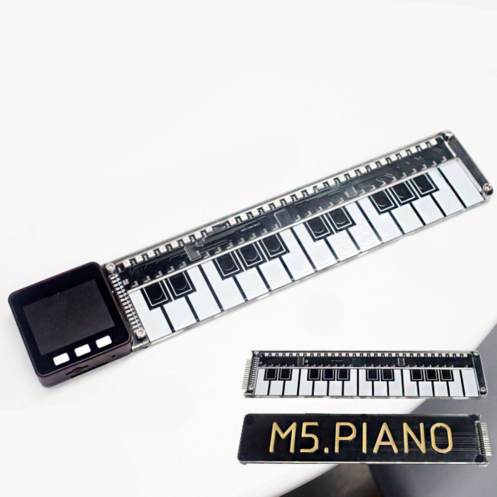 

Acrylic Electronic Piano Board with RGB LED Light TS20 I2C STEM M5Stack® for Arduino - products that work with official