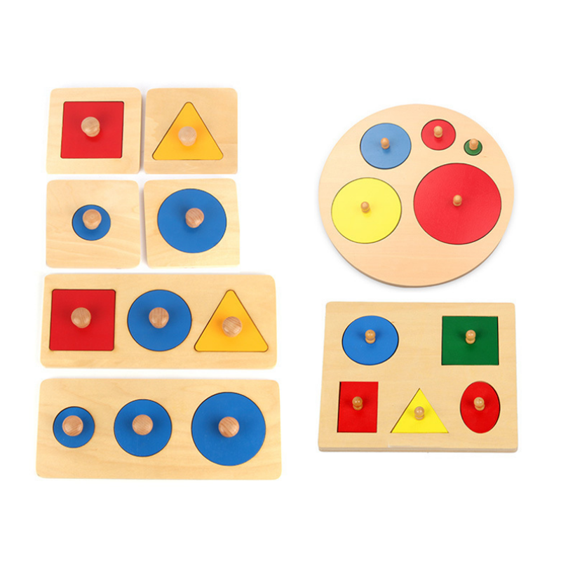 Houten geometrisch puzzelbord Educatief legpuzzel voor kinderen Peuterpuzzel Speelgoed voor kinderen