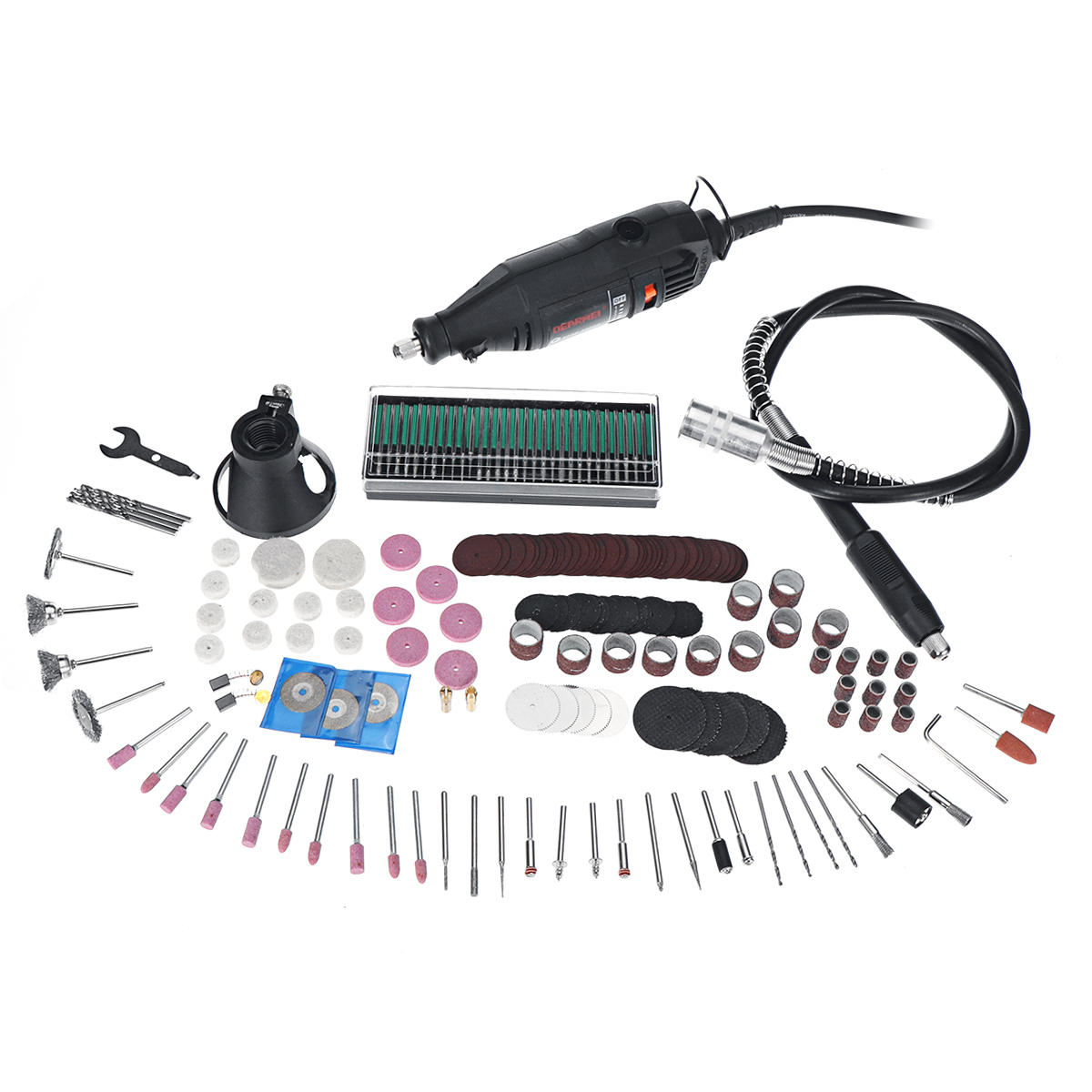 180PCS Professional Mini Electric Drill Grinder Kit 5 Speed Rotary Engraver Tools Set For Engraving Drilling Cleaning Po