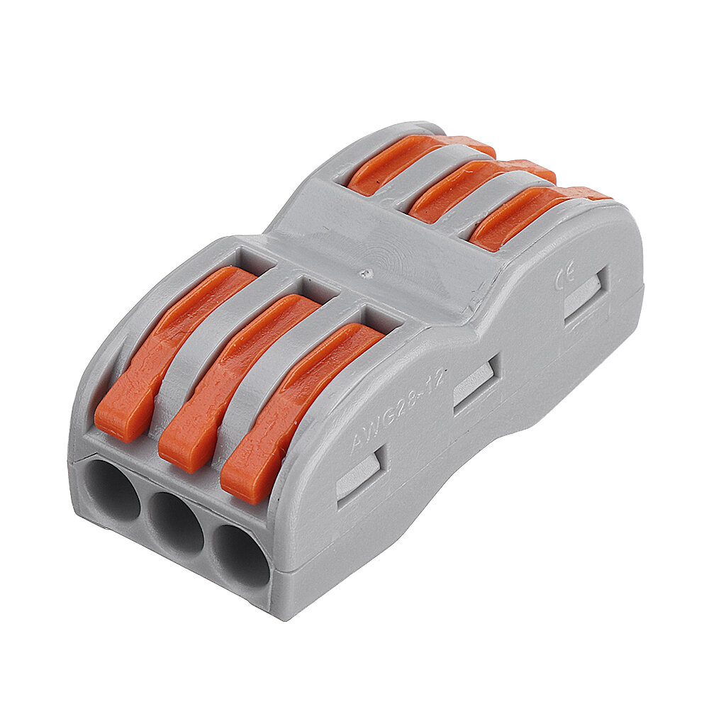 Excellway 3Pin Wire Docking Connector Termainal Block Universal Quick Terminal Block SPL-3 Electric Cable Wire Connector