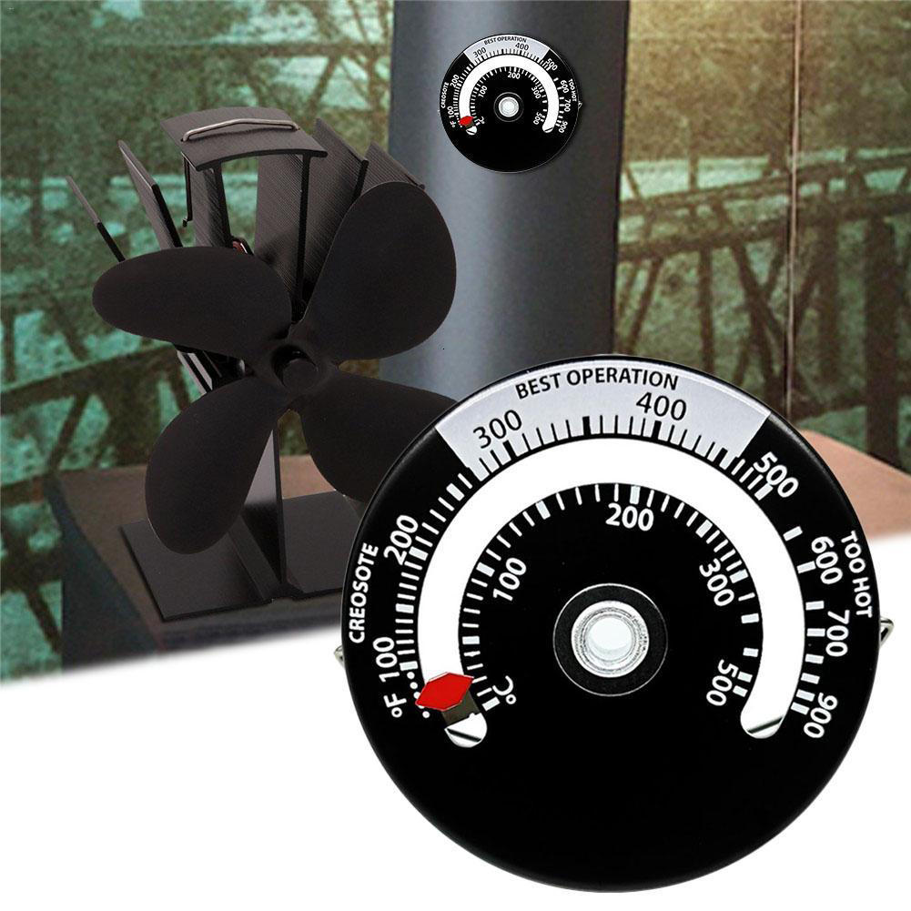 IPRee® Thermomètre de ventilateur de brûleur de cheminée pour poêle à bois grand écran enregistreur de température.