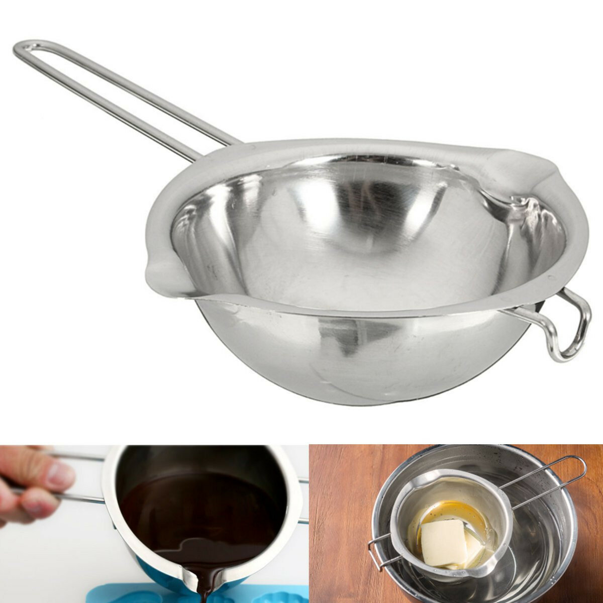 

11cm Stainless Steel Chocolate Butter Melting Pot Pan Kitchen Milk Bowl Boiler