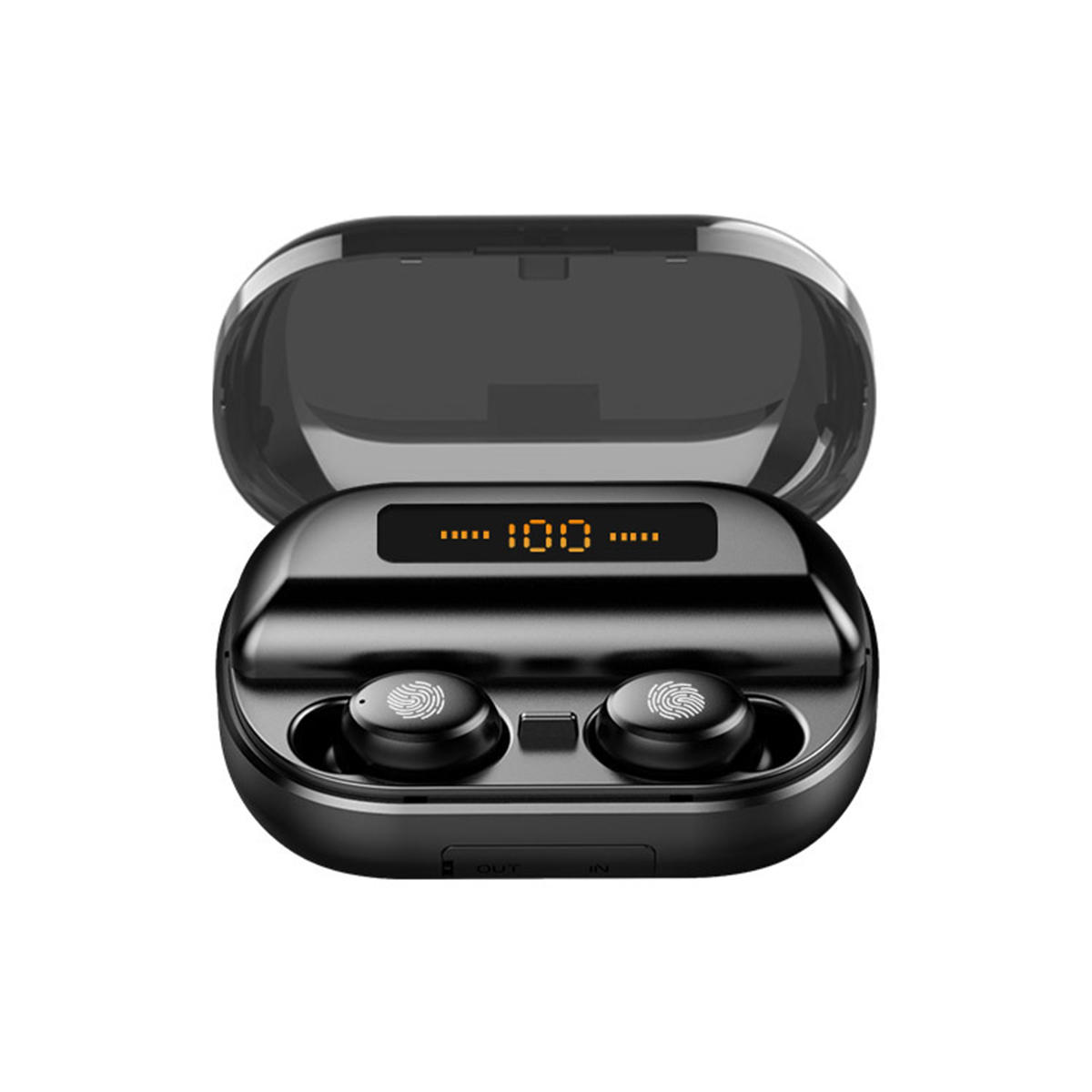 

Mini Portable Wireless bluetooth 5.0 Earphone LED Display Stereo 4000mAh Power Bank Earbuds Bilateral Call Headphone