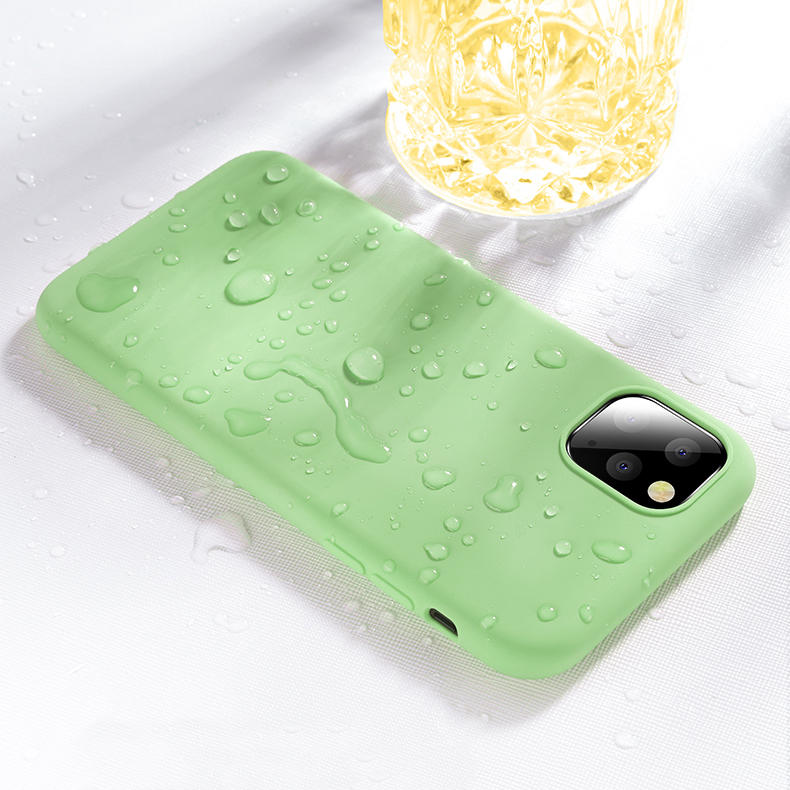 Cafele Smooth Shockproof Soft Vloeibare siliconen rubberen achterkant Beschermhoes voor iPhone 11 Pr
