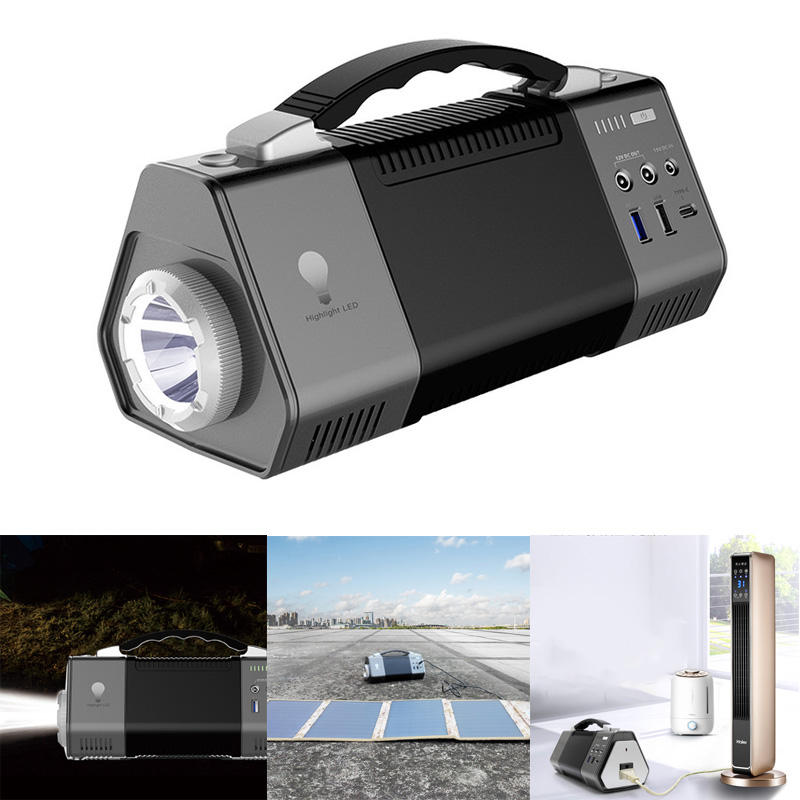 IPRee® 100W Porte USB solare Pannello Power Bank Outdoor Portatile 3 modalità Super Power Torcia Caricatore di emergenza multifunzione