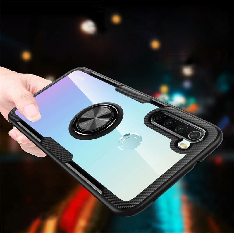 For Xiaomi Redmi Note 8 Case Bakeey 360? Adjustable Ring Holder Anti-slip Shockproof Transparent TPU