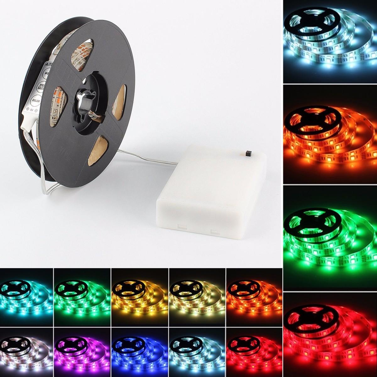 LED Strip Light 50CM 100CM 150CM 200CM 5050 Waterdichte RGB flexibele kleur veranderende kit voor thuiskeuken TV achtergrondverlichting