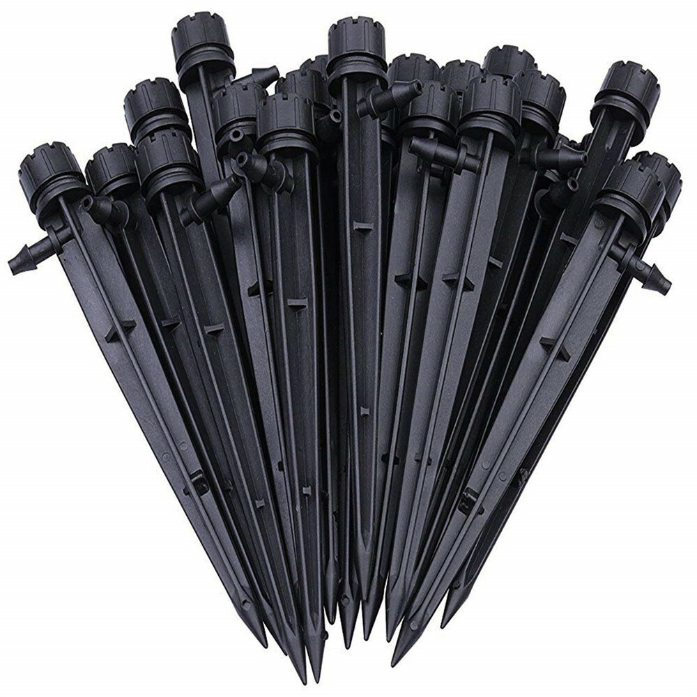 

50Pcs 8 Holes Drip Emitters Perfect for 4mm / 7mm Tube Adjustable 360 Degree Water Flow Drip Irrigation System for Water