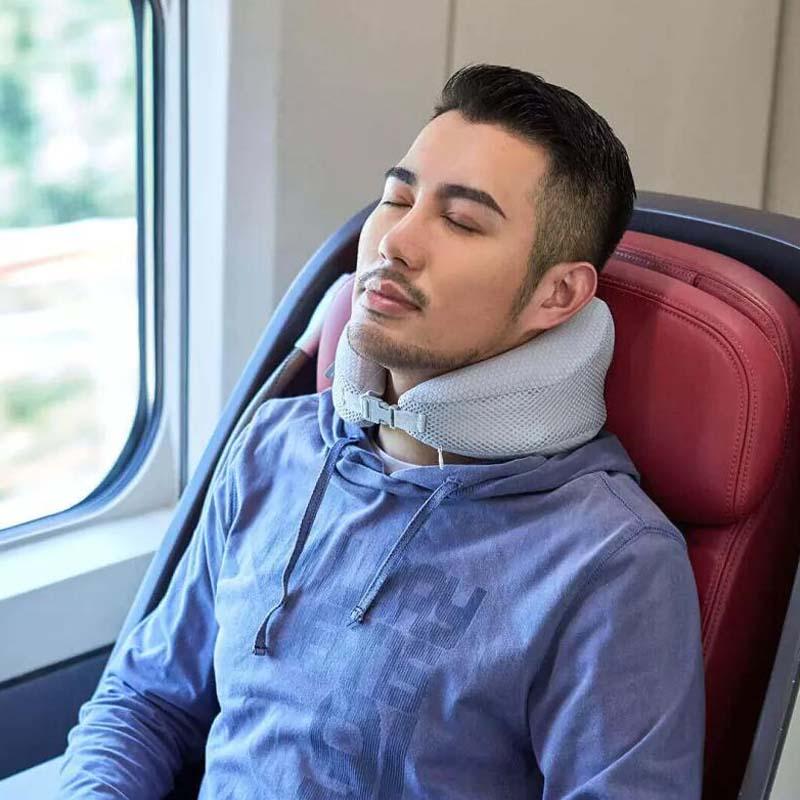  Leravan Folding Neck Support Memory Cotton U-shaped Pillow Portable Travel Airplane Sleep Headrest