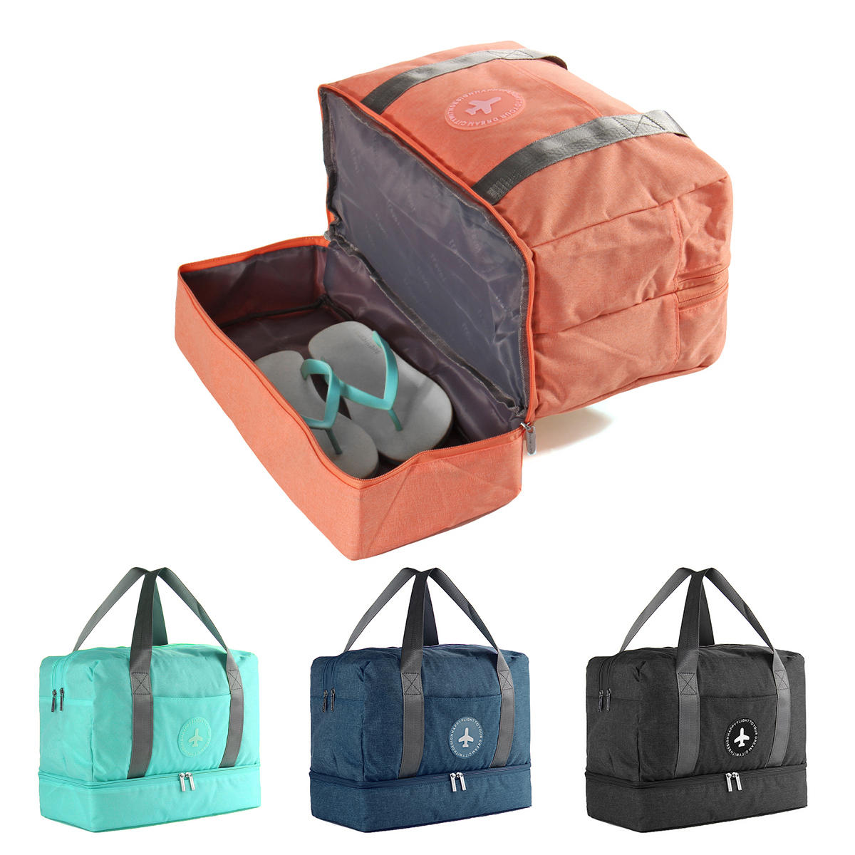 Dry and Wet Separation Bag Waterproof Clothing Storage Bags Training Yoga Handbag Shoes Isolation Sac for Travel Sport