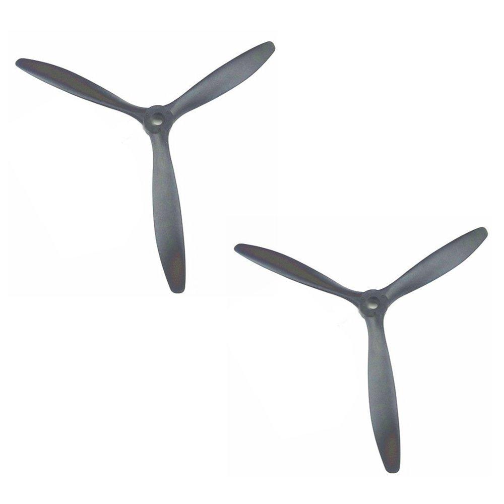 2PCS QTmodel 1060 10x6 inch Efficient 3 Leaf Blade Propeller for RC Airplane