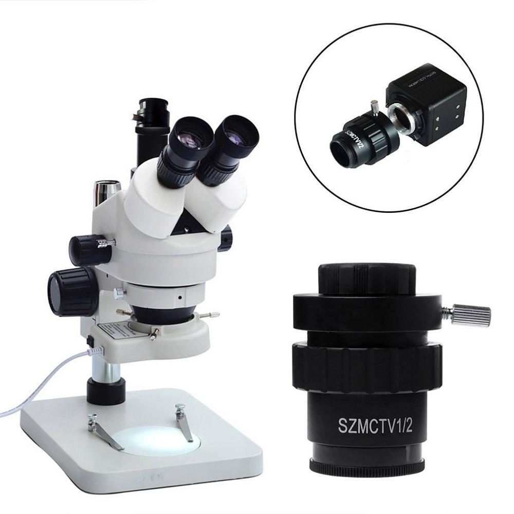 05X C mount Lens 12CTV AdapterFor Trinocular Stereo Zoom Microscope Camera Microscopio Accessories
