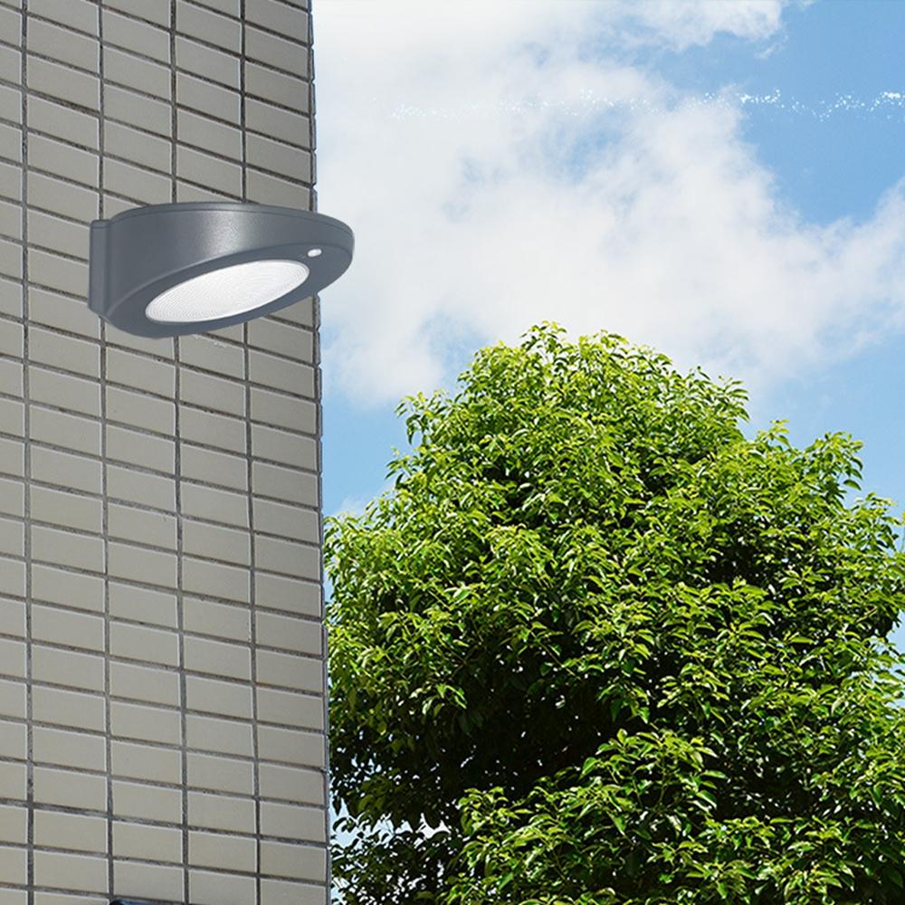 Zonne-energie LED PIR bewegingssensor wandlamp voor buiten tuin werf lamp