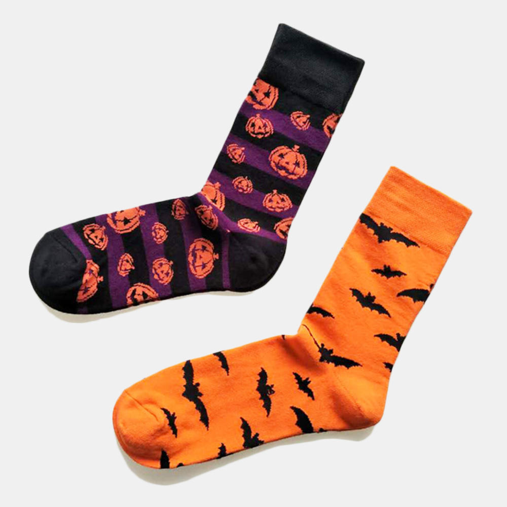 Halloween paar sokken Katoenen pompoenen buis sokken