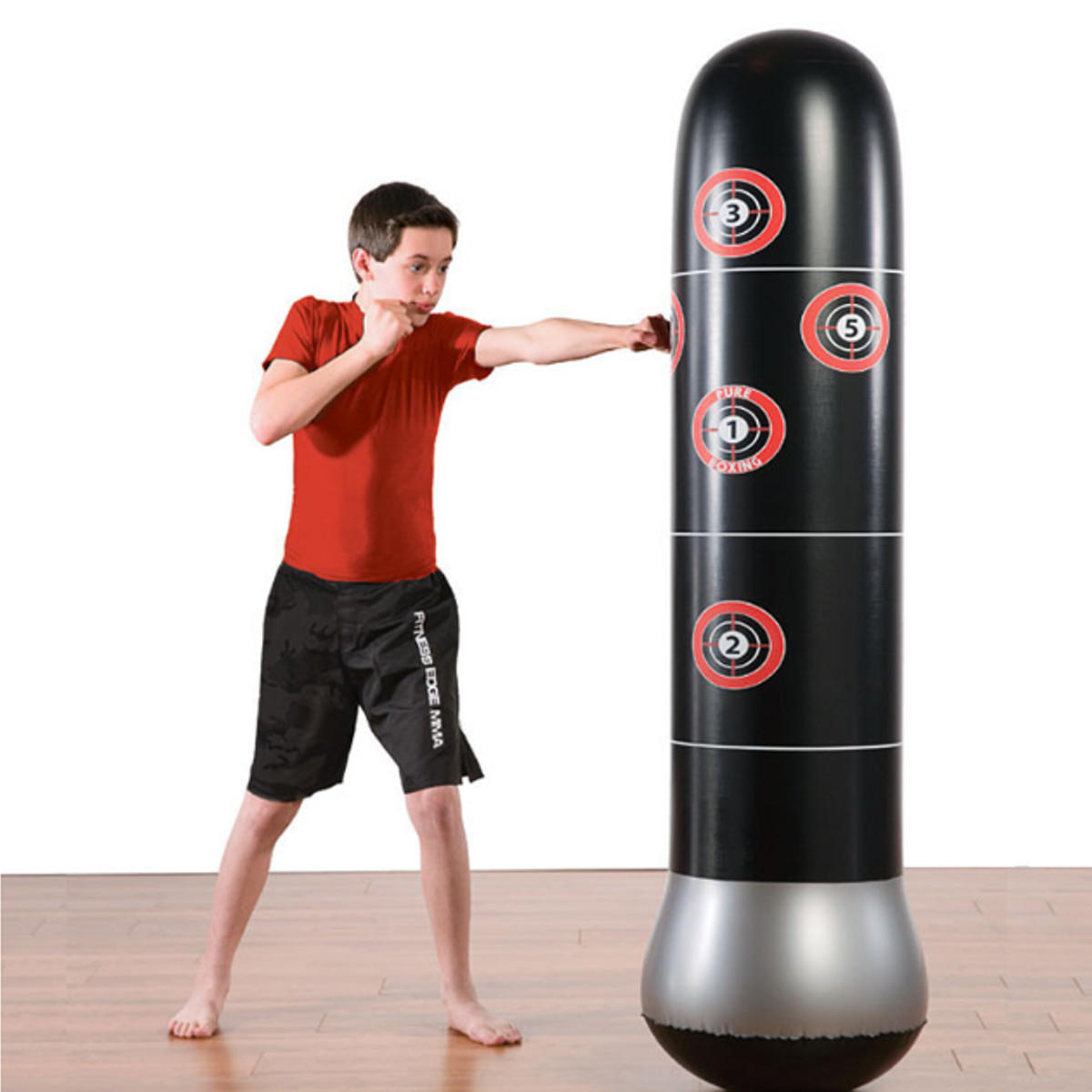 1.5メートル大人の子供インフレータブルボクシングパンチングバッグ列タンブラー土嚢フィットネスエクササイズツール
