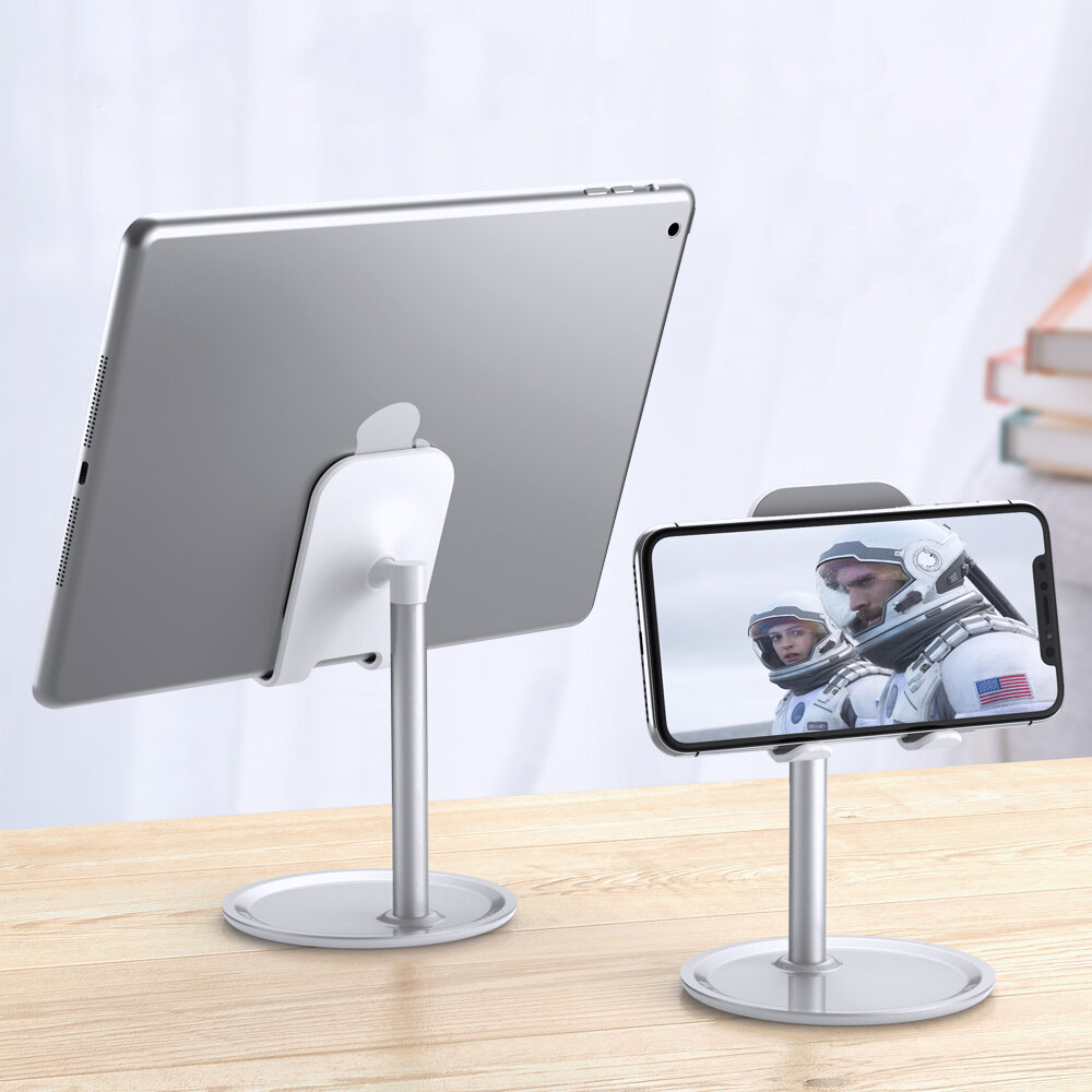 

Floveme Aluminum Alloy Desktop Phone Holder Tablet Stand For 4.7-10.5 inch Smart Phone Tablet For iPhone For iPad For Sa