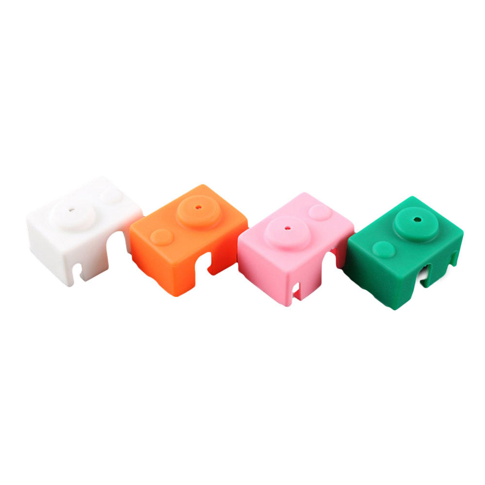 10 Packs 4Pcs PT100 V6 Silicone Case for Hotend Heating Blocks Random Color High Temperature Resist for 3D Printer