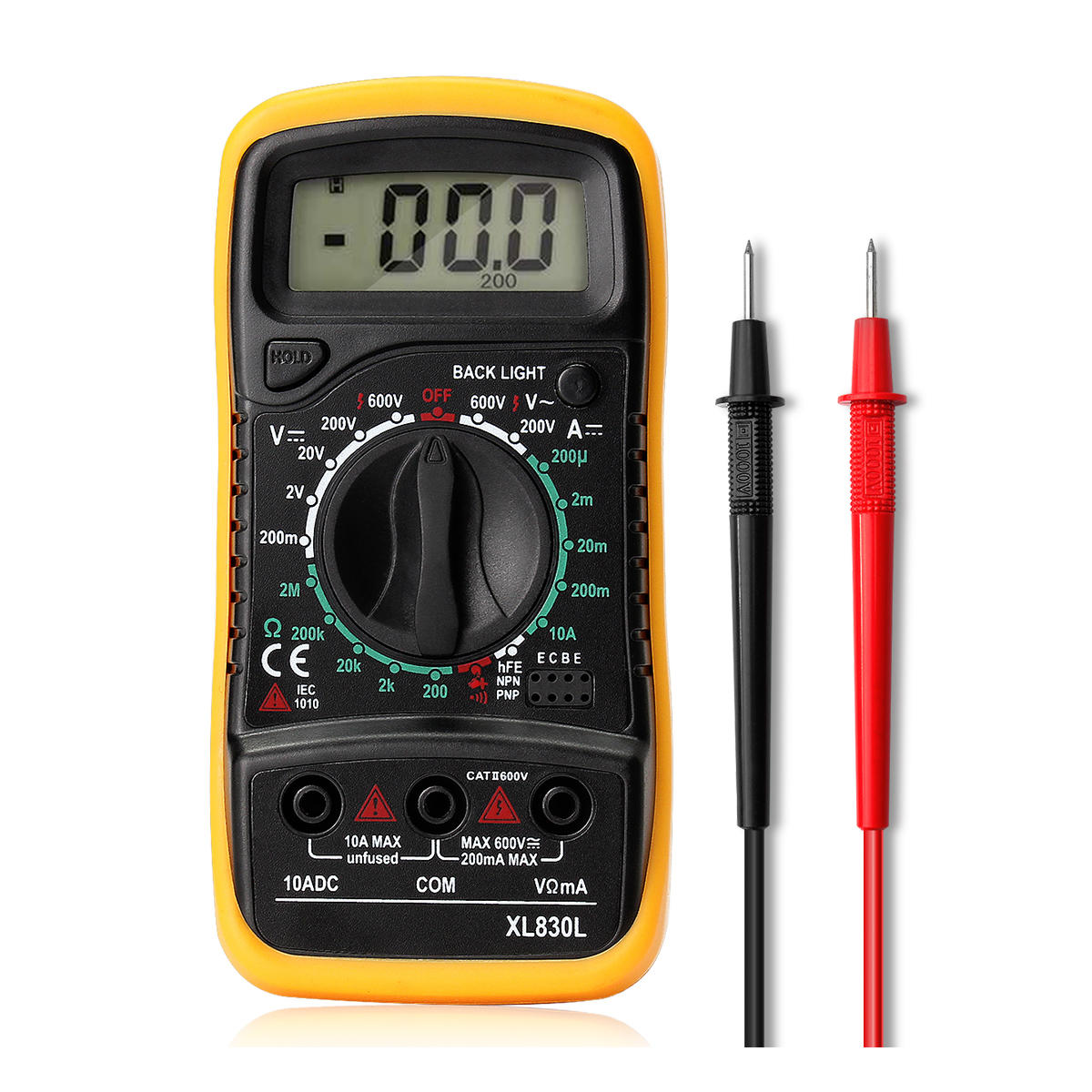 Digital multimeter ac dc current voltage resistance meter voltmeter ammeter with blue backlight lcd
