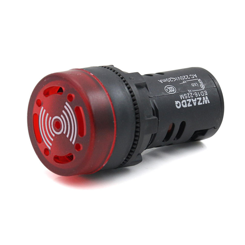 10 stks ED16-22SM intermitterend geluid Flash geluid licht zoemer alarmsysteem 22mm 12V 24V 220V