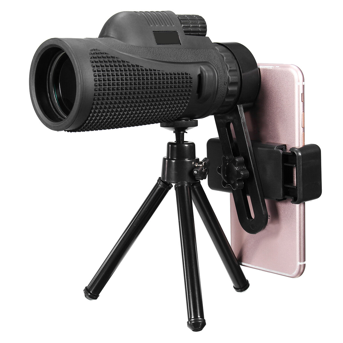 16X52/40X60 HD Zoom Monocular Telescope Telephoto Camera Lens Phone Holder/Tripod Gift for Outdoor Travel Hiking