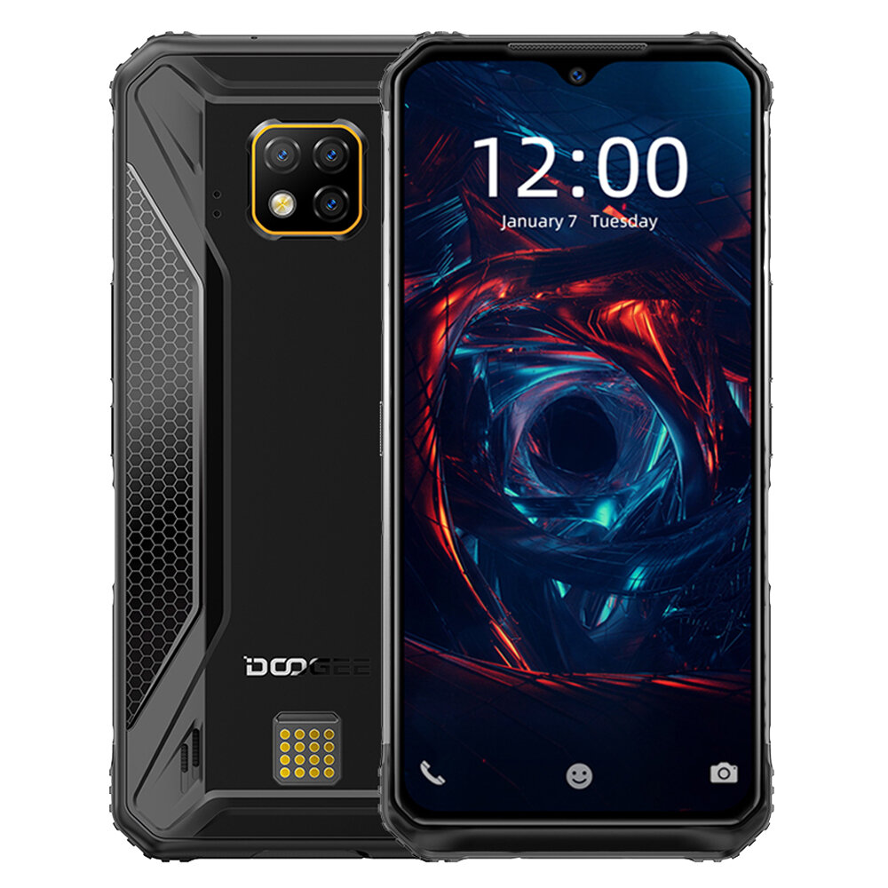DOOGEE S95 Global Bands IP68 Waterproof 6.3 inch FHD+ NFC 5150mAh Android 9.0 48MP Triple AI Rear Cameras 6GB RAM 128GB ROM Helio P90 Octa Core 4G Smartphone