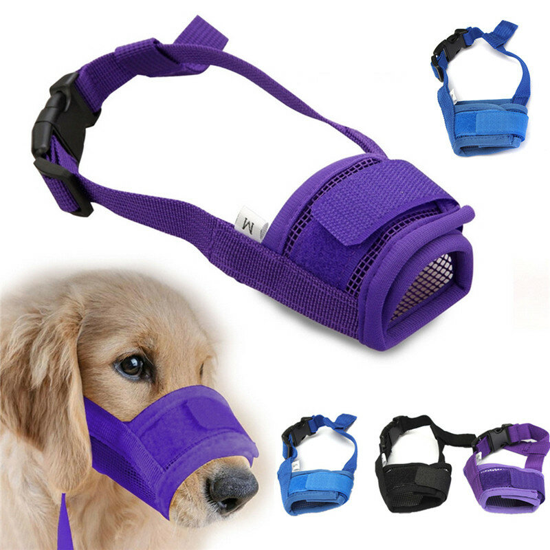 Mode Verstelbare Nylon Hondensnuit Puppy Puppy Mondmasker Anti bijten Blaffen S-XL