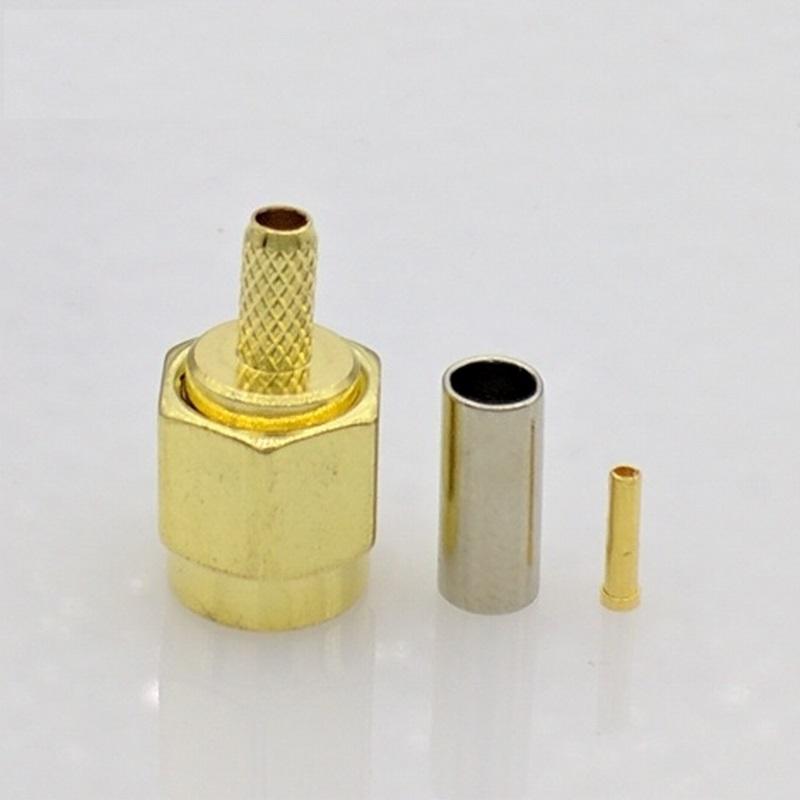 

10pcs RP-SMA Female Jack RF SMA Connector for 50-1.5 For RG174 RG316 LMR100 coaxial Cable