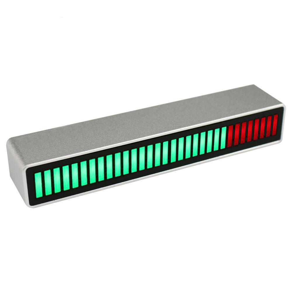 

32 Level Indicator VU Meter Stereo Amplifier Board Music Audio Spectrum Indicator Adjustable Light Speed Red Green Color