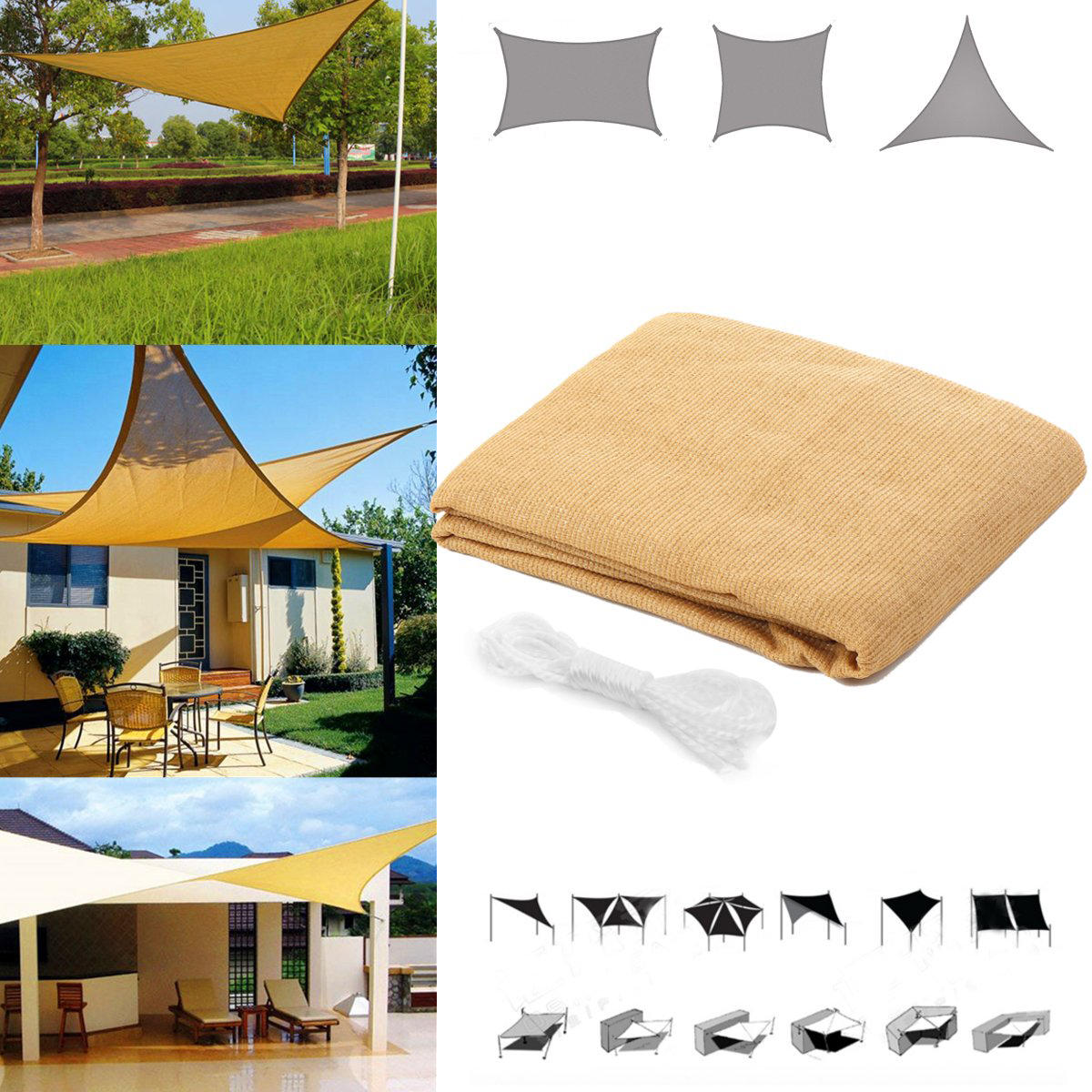 خيمة رباعية / مثلثة للحماية من الشمس ، مضادة للماء ومضادة للأشعة فوق البنفسجية ، مع غطاء للحديقة والفناء والتخييم في الهواء الطلق.