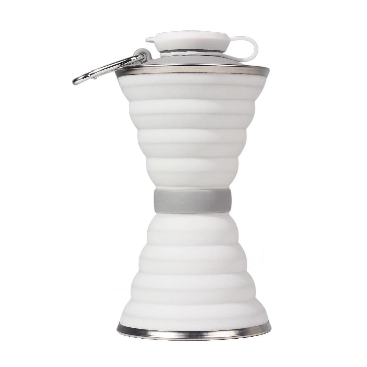 IPRee® Garrafa de água dobrável de silicone de 500ml, xícara telescópica para beber chá e café, chaleira esportiva para viagem, livre de BPA