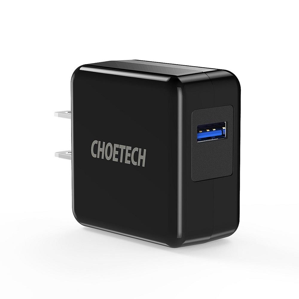 CHOETECH US 18W QC3.0 snellader USB Wandlader Voedingsadapter voor smartphonetablet