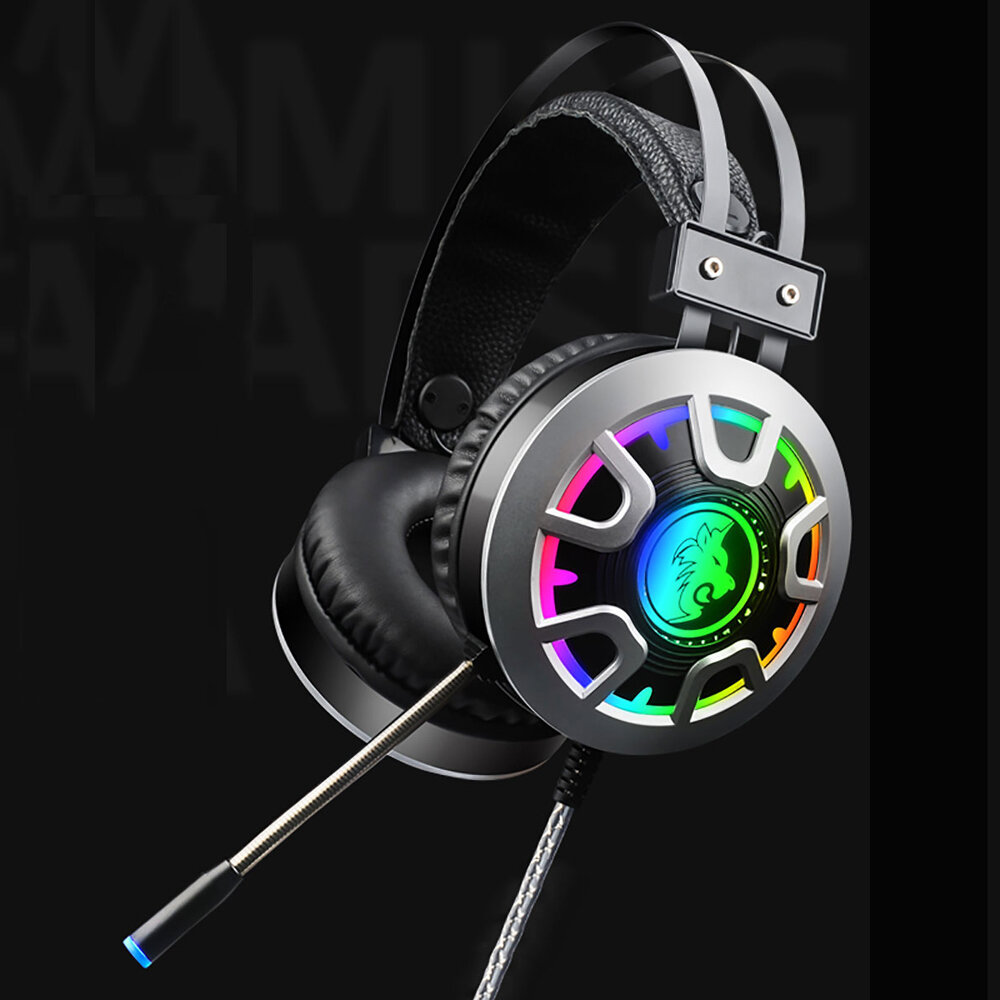 RGB Luminescent 3.5mm Audio Jack Wired Gaming Headphone Stereo Sound Headset With LED Microphone Aud