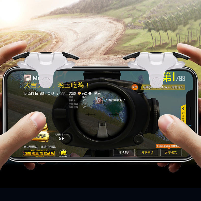 

Bakeey Plating PUBG Mobile Game Controller Gamepad Trigger Aim Button Shooter Joystick with Airdrop Packaging Box for iP
