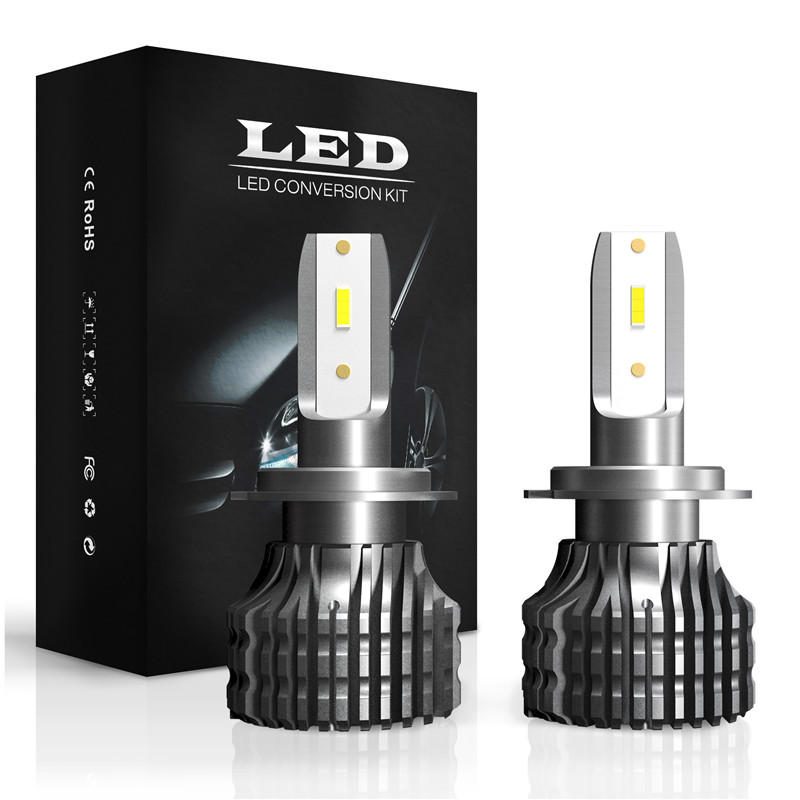 F3 Car LED Headlights Bulbs 120 Degree Lighting 6000K 12V 3000LM Waterproof 9005 9006 H1 H11 H7 2Pcs