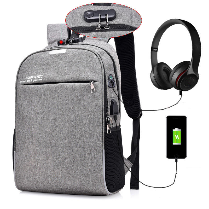 IPRee? 18L Backpack 16inch Laptop Bag USB Charging Headphone Jack Shoulder Bag Anti-theft Luminous S
