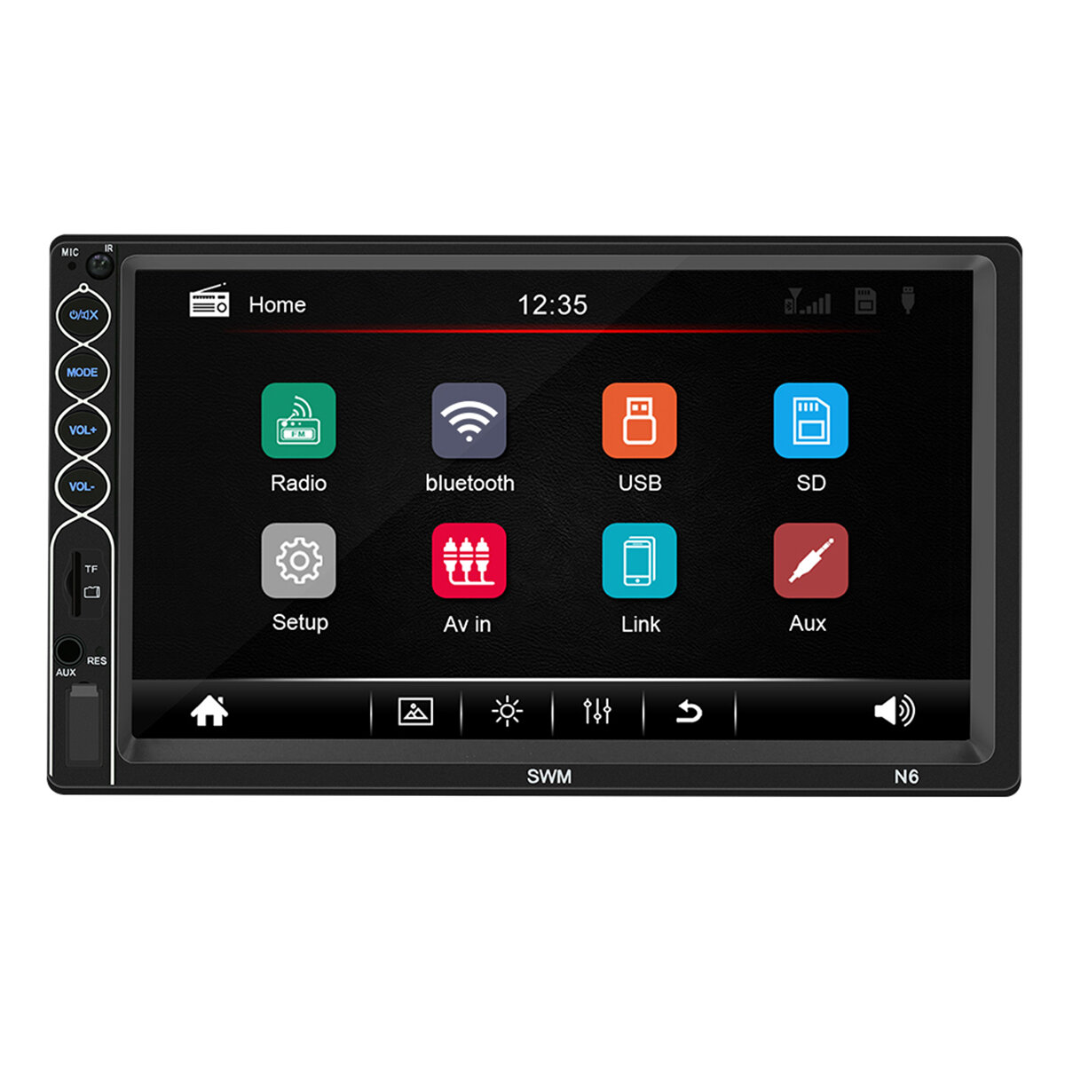 

N6 7 дюймов 2 Din Wince Авто Радио Stereo MP5 Player 1 + 16G Bluetooth GPS Сенсорный экран HD NAV FM AUX USB Поддержка м